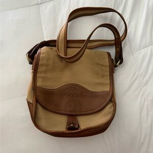 Ghurka Men's Brown Leather and Canvas Bag
